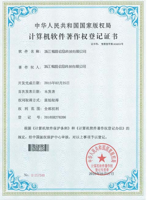 协同互联云指挥中心管理系统V5.0软件著作证书